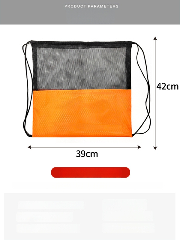 Sportinė kuprinė su raišteliu ir tinkleliu kišene krepšiniui | Medžiaga: Oxford audinys | Prekės ženklas: Elephant Series | Logotipo spausdinimas | Prekės kodas: TBD11