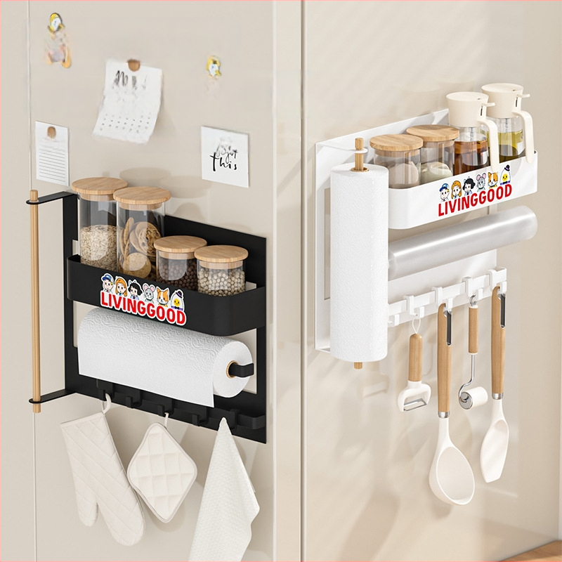 Magnetinė šaldytuvo laikymo sistema, be gręžimo, sieninė, nuimamas virtuvės organizatorius