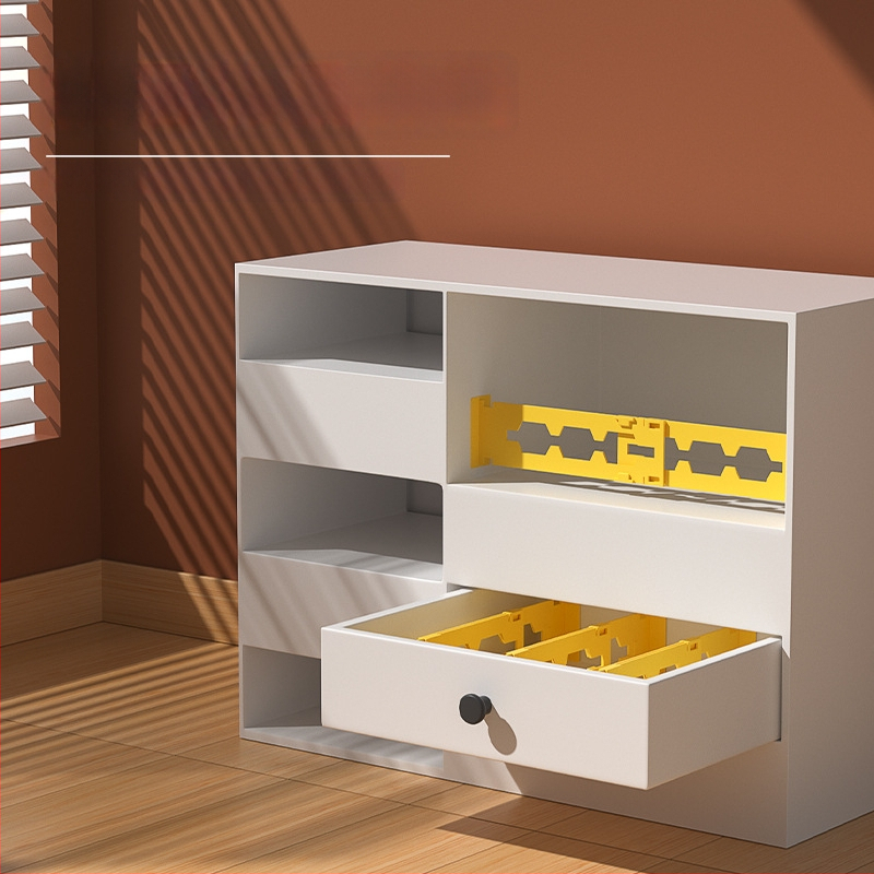 Laiendatav eraldaja sahtlile kapis – horisontaalne ja vertikaalne topeltkasutus, PP-materjal, 1 kiht, lauapõhine paigaldus