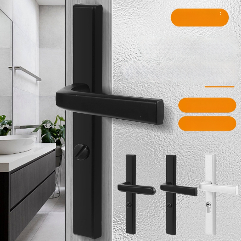 Duru užraktas rankena – modelis Narrow side door lock, medžiaga: aliuminis ir geležis, tipas: rankinė užraktas, taikymas: tualetas, stilius: šiuolaikinis minimalistinis