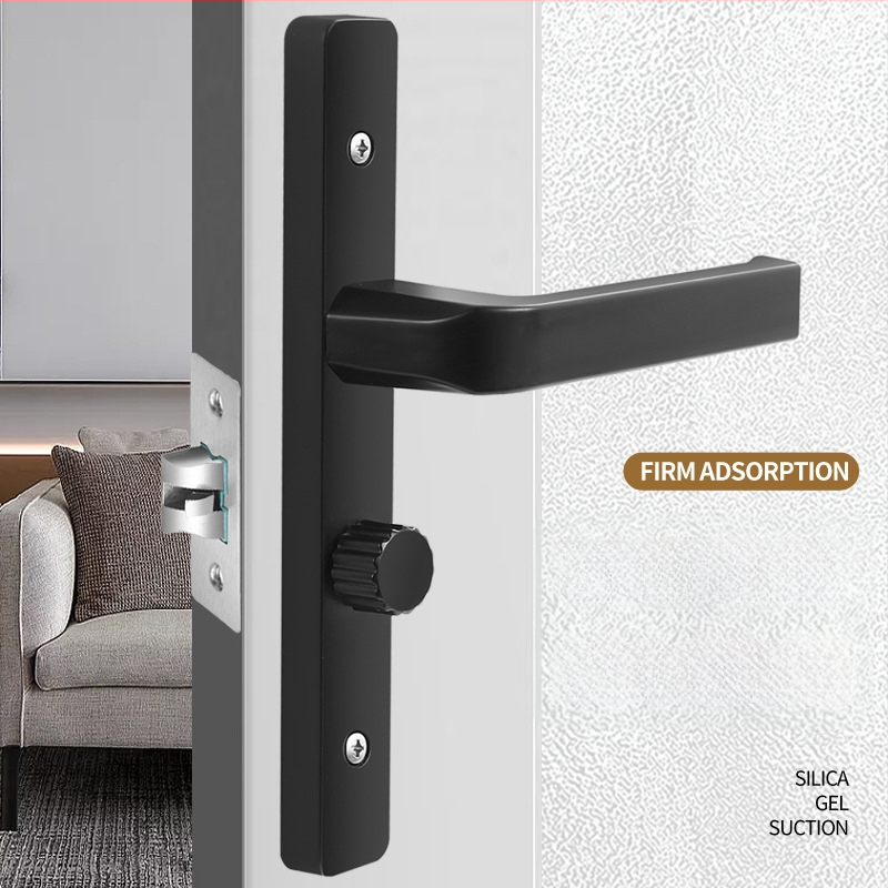 Duru užraktas rankena – modelis Narrow side door lock, medžiaga: aliuminis ir geležis, tipas: rankinė užraktas, taikymas: tualetas, stilius: šiuolaikinis minimalistinis