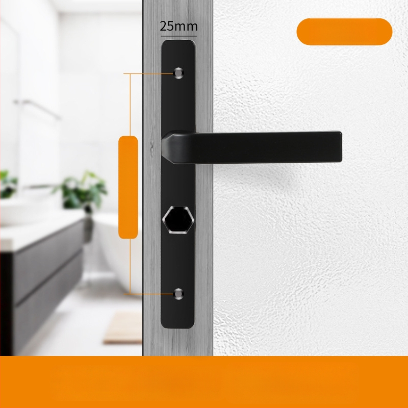 Duru užraktas rankena – modelis Narrow side door lock, medžiaga: aliuminis ir geležis, tipas: rankinė užraktas, taikymas: tualetas, stilius: šiuolaikinis minimalistinis