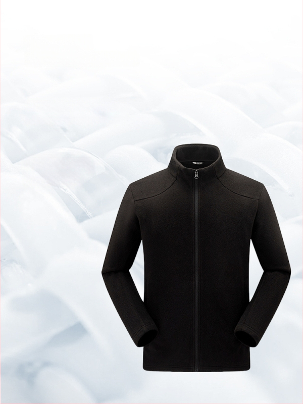 Fleece džemperio kardiganas be gobtuvo, vidinė fliso apdaila, tinkamas žiemai ir rudeniui