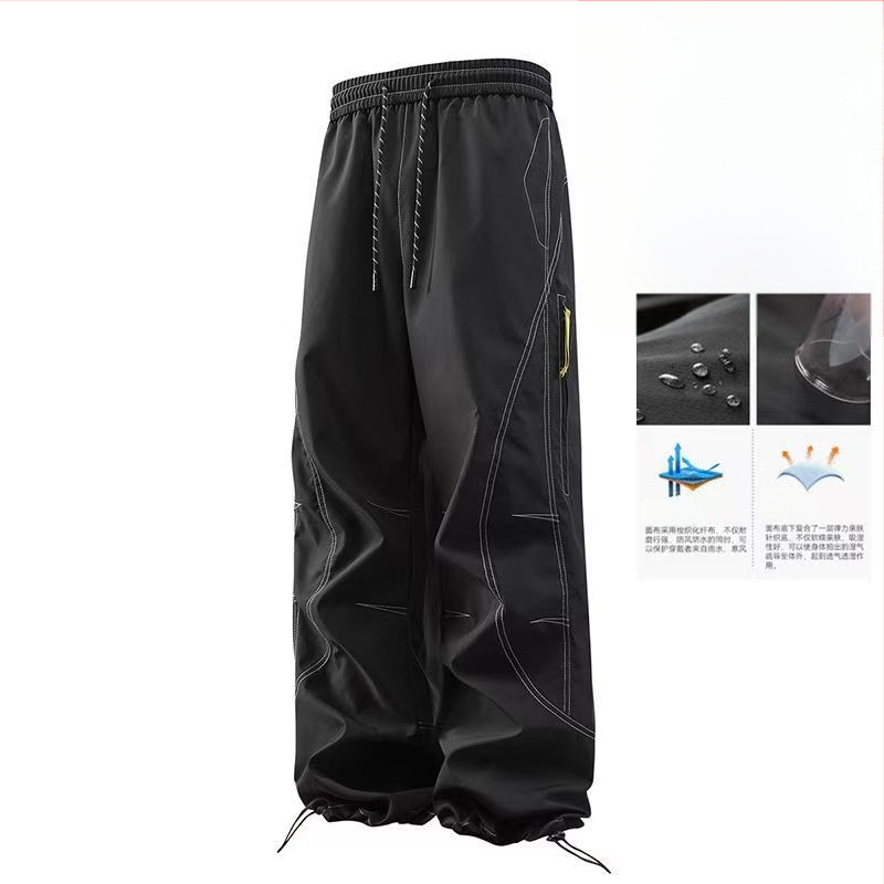 Darba ikdienas bikses ārā aktivitātēm — ūdensizturīgas, elpojošas, nodilumizturīgas, visām četrām sezonām, ar auklu jostai