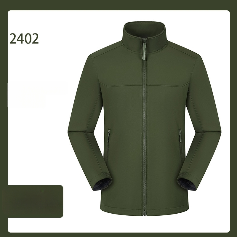 Softshell-jakk väljas kasutamiseks, unisex kardigan-stiil (polüesterkangas, veekindel, tuulekindel, hingav, kiiresti kuivan)