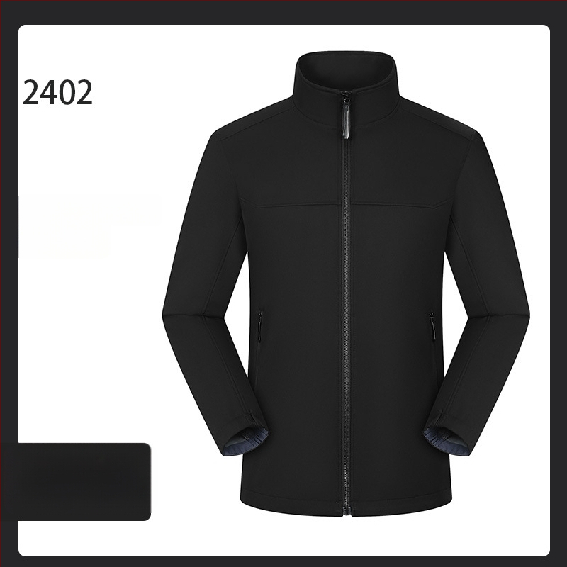 Softshell-jakk väljas kasutamiseks, unisex kardigan-stiil (polüesterkangas, veekindel, tuulekindel, hingav, kiiresti kuivan)