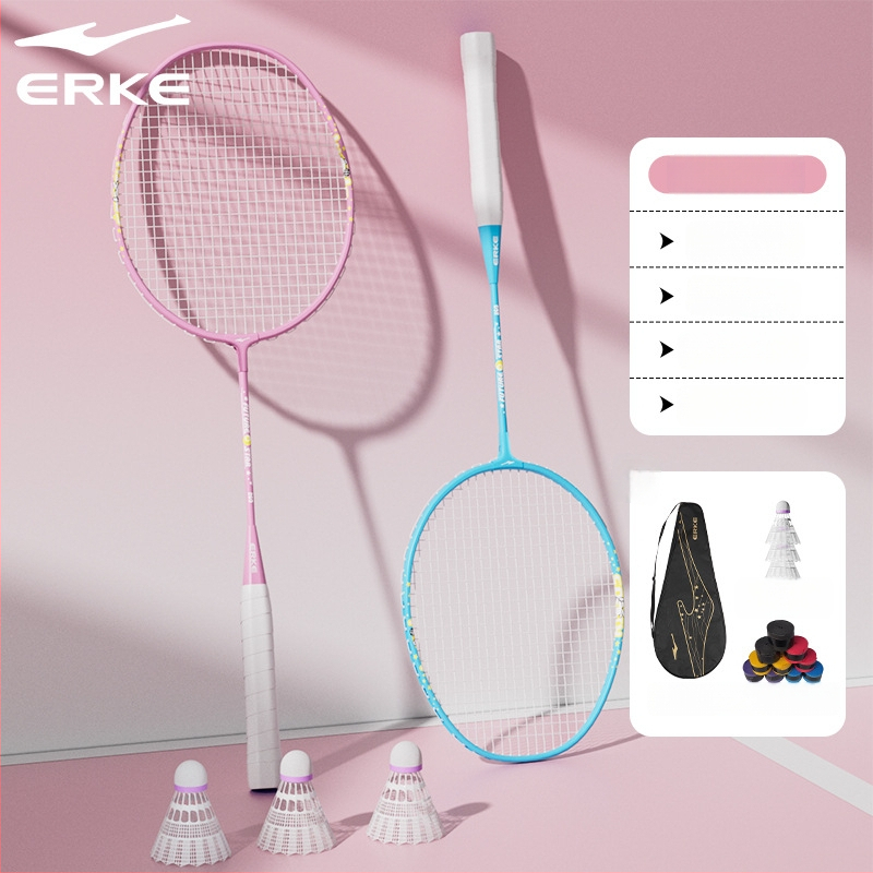 Pora badminton raketė vaikams, aliuminio lydinio rėmas, svoris 95–100 g, rankenos dydis G5, veleno kietumas vidutinis