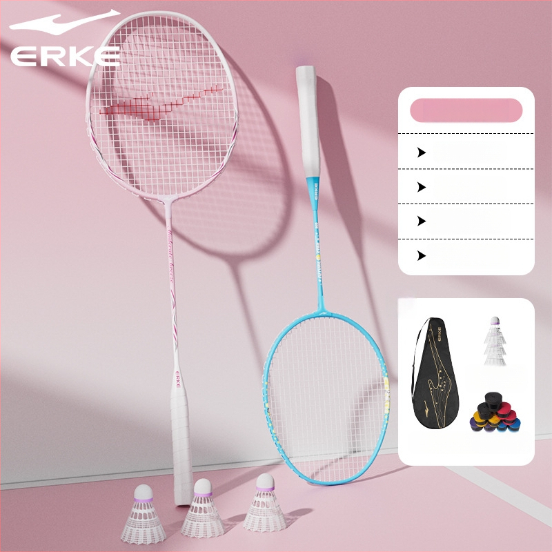 Pora badminton raketė vaikams, aliuminio lydinio rėmas, svoris 95–100 g, rankenos dydis G5, veleno kietumas vidutinis