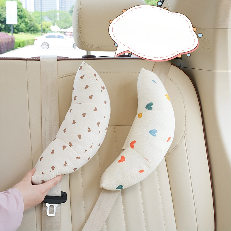 Auto turvavöö õla pad – animatsioonistiilis kujundus, puuvillane gauze kangas, 400 g, Nabao Road, kohandamine saadaval