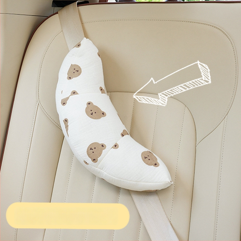 Auto turvavöö õla pad – animatsioonistiilis kujundus, puuvillane gauze kangas, 400 g, Nabao Road, kohandamine saadaval