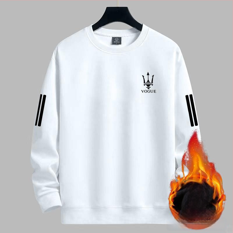 Férfi téli pulóver, laza szabású, kerek nyakú (crewneck), hosszú ujjú, poliészter 96%+