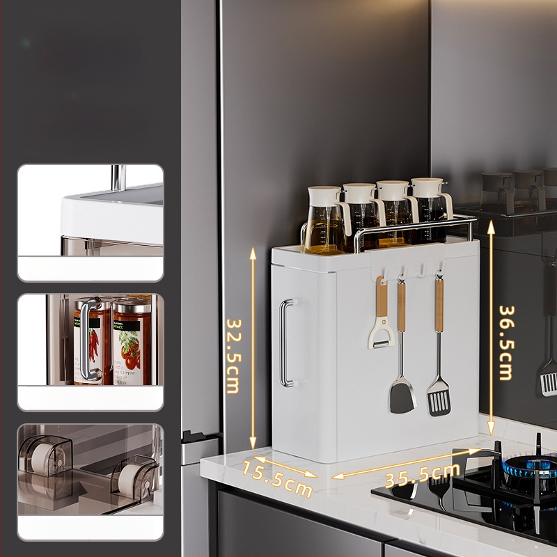 Kuchynský úložný kabinet, model 8856, plast, inštalácia na stole, hmotnosť 3759 g