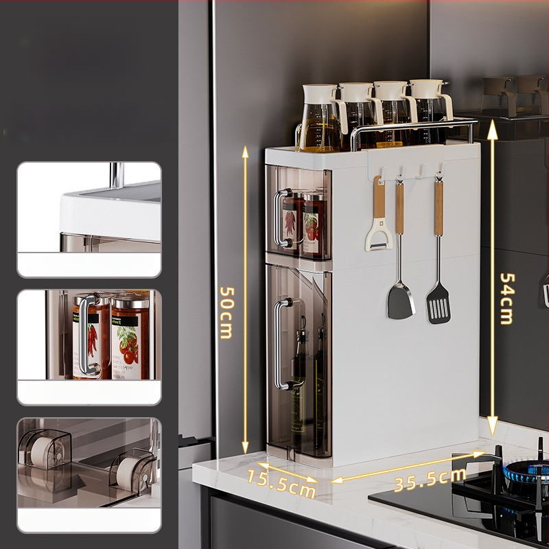 Kuchynský úložný kabinet, model 8856, plast, inštalácia na stole, hmotnosť 3759 g