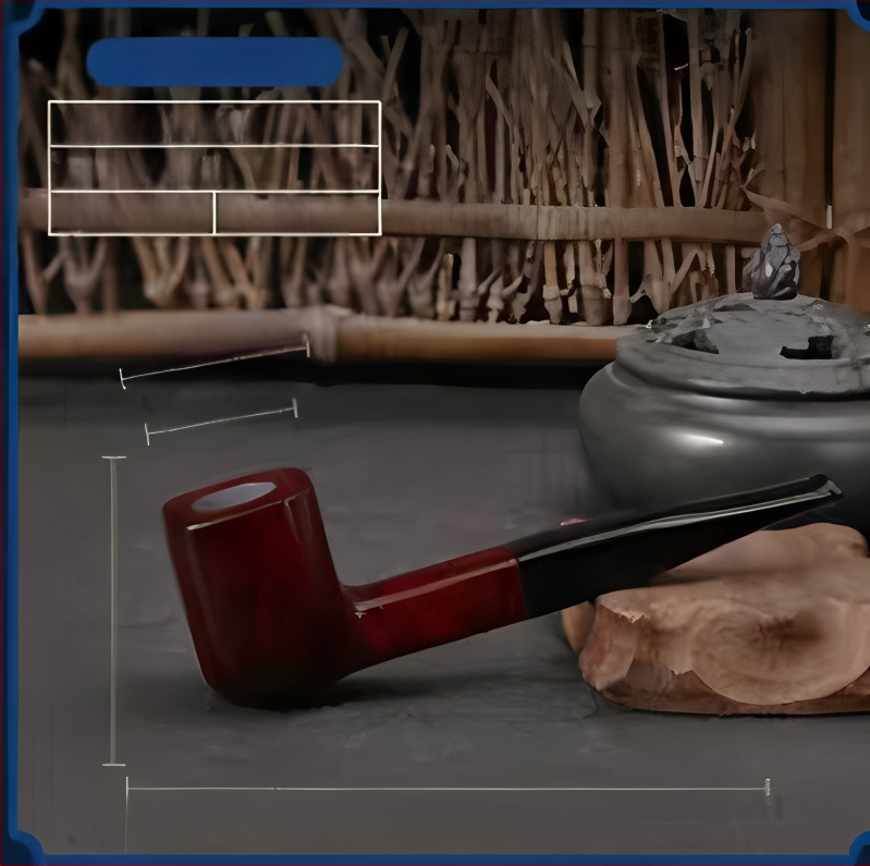 Pīpe – roku darbs no akmens ozolkoka, pārnēsājama, ar gaisa kameru, vecmodīgs stils