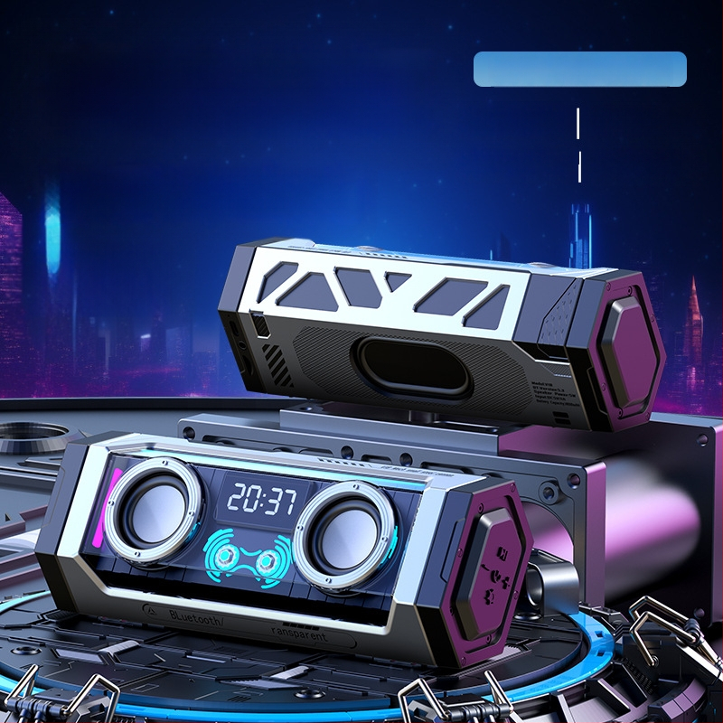 Bezvadu galda Bluetooth skaļrunis ar dziļu basu (2 skaļruņi, Bluetooth 5.3, 10W, 100Hz-20kHz, diapazons līdz 15 m)