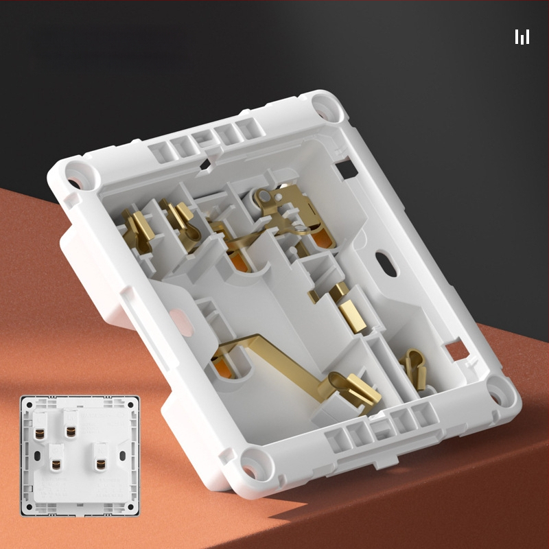 Sienas uzstādāms slēdža un kontaktu paneļa ar vienu vadību, pieci caurumi, 10A, 220-250V AC, fosforbronza kontakti, CCC sertifikāts