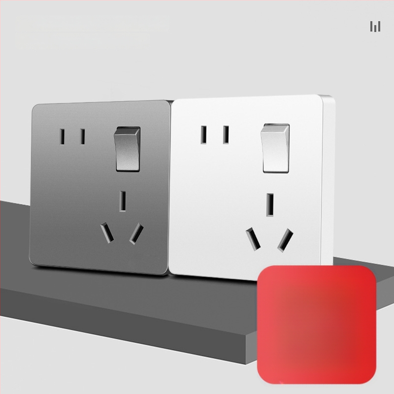 Sienas uzstādāms slēdža un kontaktu paneļa ar vienu vadību, pieci caurumi, 10A, 220-250V AC, fosforbronza kontakti, CCC sertifikāts