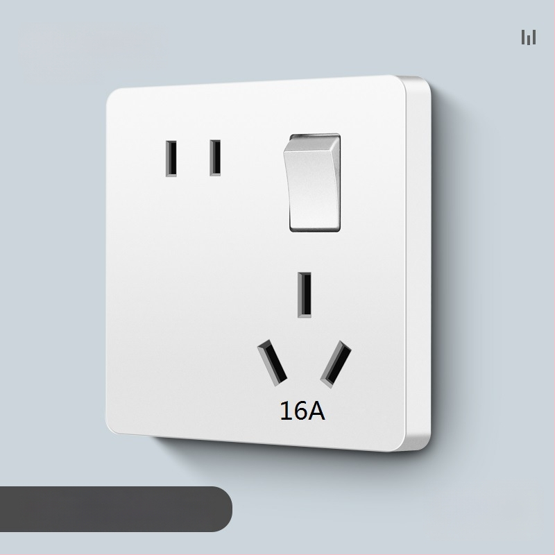 Sienas uzstādāms slēdža un kontaktu paneļa ar vienu vadību, pieci caurumi, 10A, 220-250V AC, fosforbronza kontakti, CCC sertifikāts