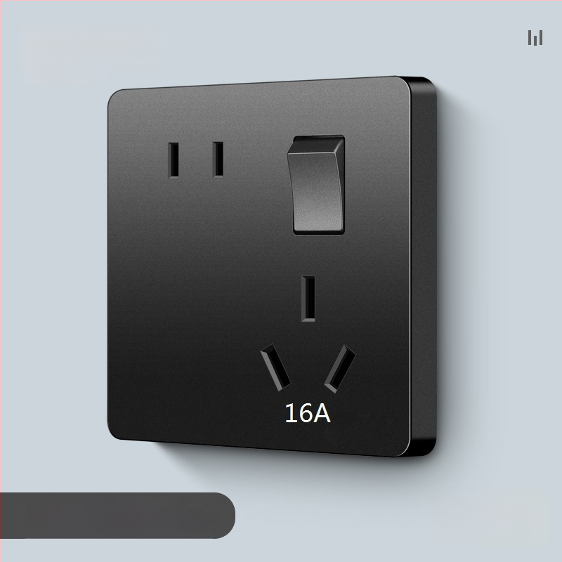 Sienas uzstādāms slēdža un kontaktu paneļa ar vienu vadību, pieci caurumi, 10A, 220-250V AC, fosforbronza kontakti, CCC sertifikāts