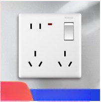 Sienas slēdža kontaktu paneļš, 1 grupas ar 8 atverēm, 86. tips, sienas uzstādīšana, Jaunais nacionālais standards, 10A, AC250V