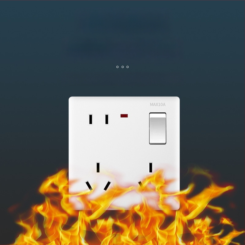 Sienas slēdža kontaktu paneļš, 1 grupas ar 8 atverēm, 86. tips, sienas uzstādīšana, Jaunais nacionālais standards, 10A, AC250V