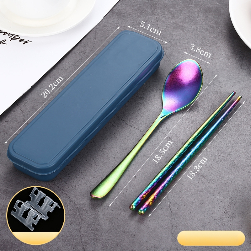 Švarus titano stalo įrankių rinkinys su šaukštu ir lazdelėmis — ultra lengvas, Hemp Wheel poliravimas, minimalistinis stilius