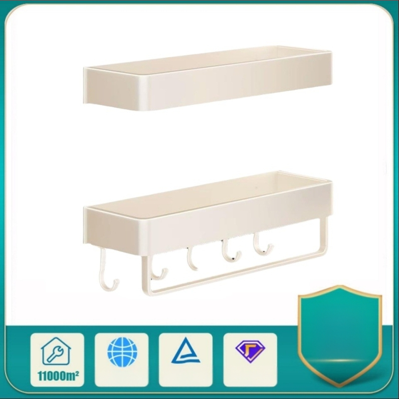 Police na kúpeľňu na uskladnenie – hliníková zliatina, sprejový náter, štvorcový tvar, nosnosť 30 kg, jednovrstvová alebo dvojvrstvová konštrukcia