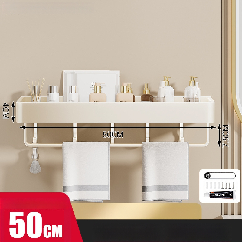 Police na kúpeľňu na uskladnenie – hliníková zliatina, sprejový náter, štvorcový tvar, nosnosť 30 kg, jednovrstvová alebo dvojvrstvová konštrukcia