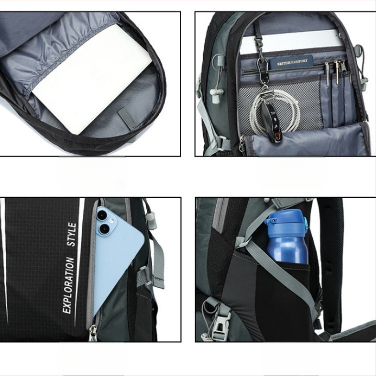 Royal Mountain matkakott - nailonist, hingav, veekindel, kulumisvastane, ergonoomiline kumer seljatugi