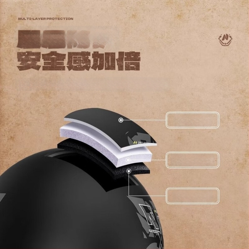 3/4 galvas aizsargs elektrotransportam – ABS, Mei'an MA009, universāls