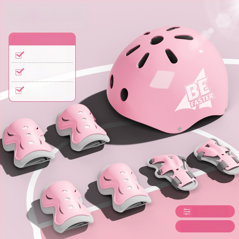 Bērnu riteņslidošanas aizsargu komplekts ar velosipēdu ķiveri (EPS; bērni; neitrāls dzimums; velosipēdu ķivere)