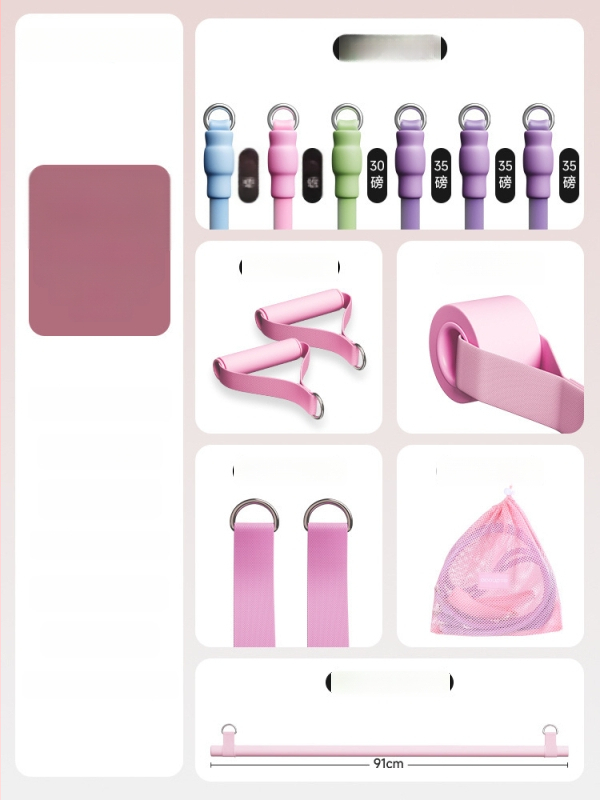 Kovos priešinimo virvės komplektas namų fitnesui — pečių, nugaros ir kojų treniruotėms, medžiaga TPR, modelis AH0700R2609