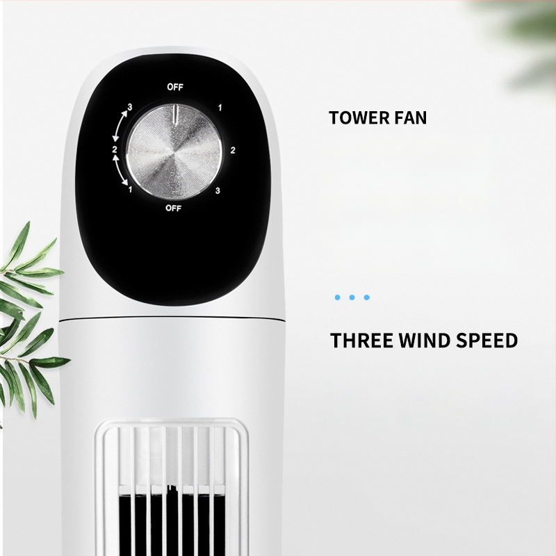 Xianke bez lāpstiņām torņa ventilators ar attālināto vadību, dabīgs vējš, 3 ātrumi, 45W, 220V 50Hz