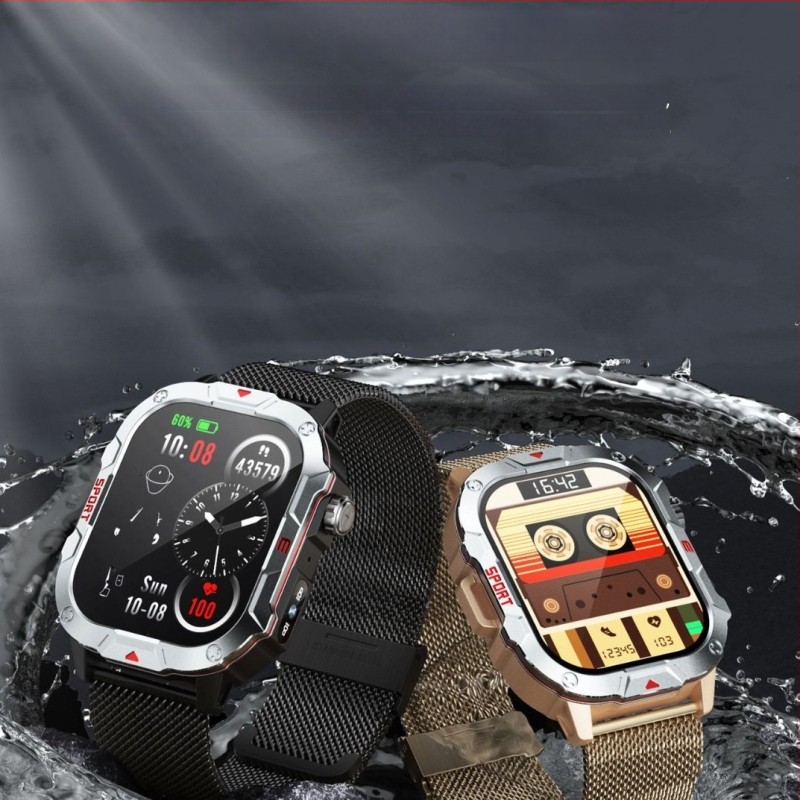 Vyrų lauko sporto išmanusis laikrodis QX11 - Bluetooth skambučiai, širdies ritmas, kraujospūdis, deguonies kiekis kraujyje, 2,01 colių TFT ekranas