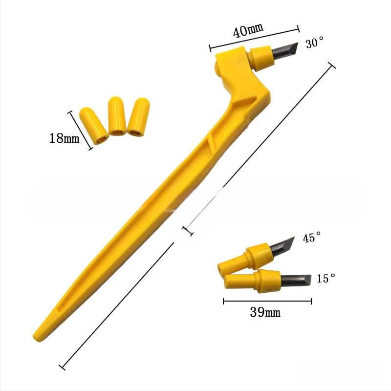 Ručný gravírovací rez na papier, 360° otáčajúci rez, trojhlavý univerzálny nô na papier, priemer rukoväte 8, Mr Drill