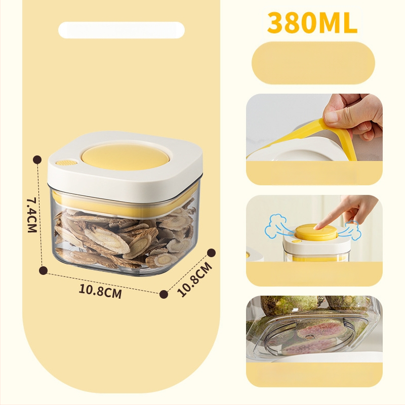 PET plastikoje pagamintas vakuuminis sandėliavimo indas, maisto kokybės, kvadratinė forma, 301–500 ml, skirtas kavos pupelėms ir grūdams