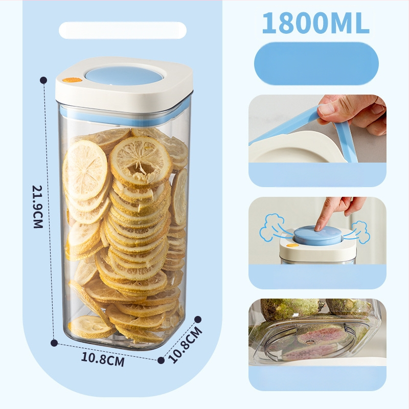 PET plastikoje pagamintas vakuuminis sandėliavimo indas, maisto kokybės, kvadratinė forma, 301–500 ml, skirtas kavos pupelėms ir grūdams