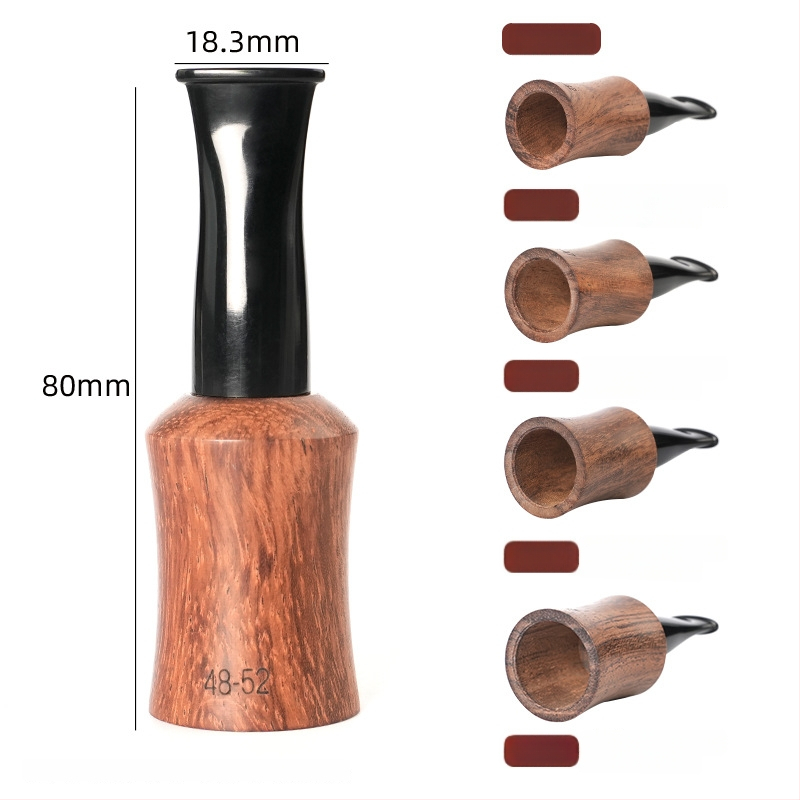 Мундштук за пура от розово дърво и абанос, персонализируем, с ръководство, прост стил