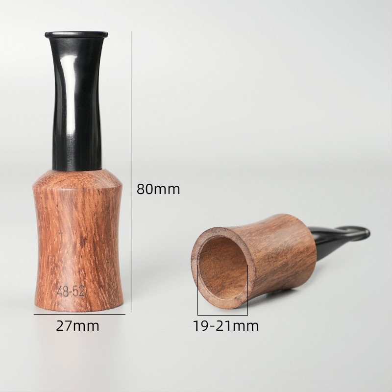 Мундштук за пура от розово дърво и абанос, персонализируем, с ръководство, прост стил