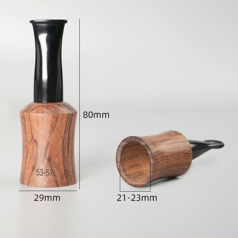 Мундштук за пура от розово дърво и абанос, персонализируем, с ръководство, прост стил