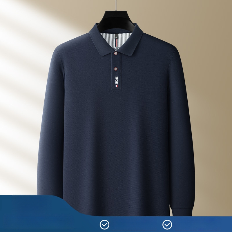 Polo särk pikkade uksadega, 100% puuvill, regulaarne lõige, tikand, talvehooaeg