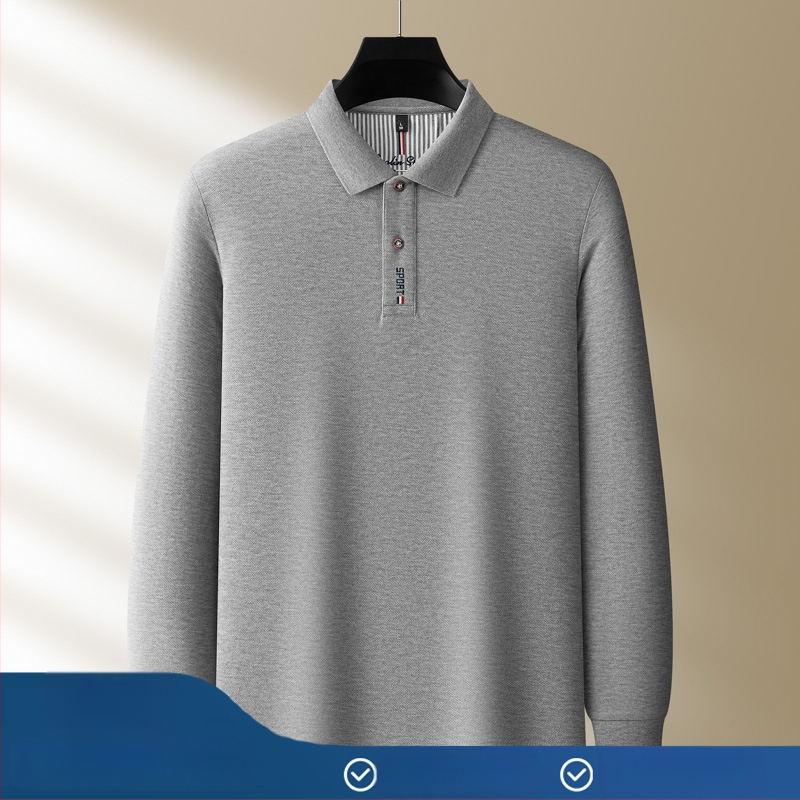 Polo särk pikkade uksadega, 100% puuvill, regulaarne lõige, tikand, talvehooaeg