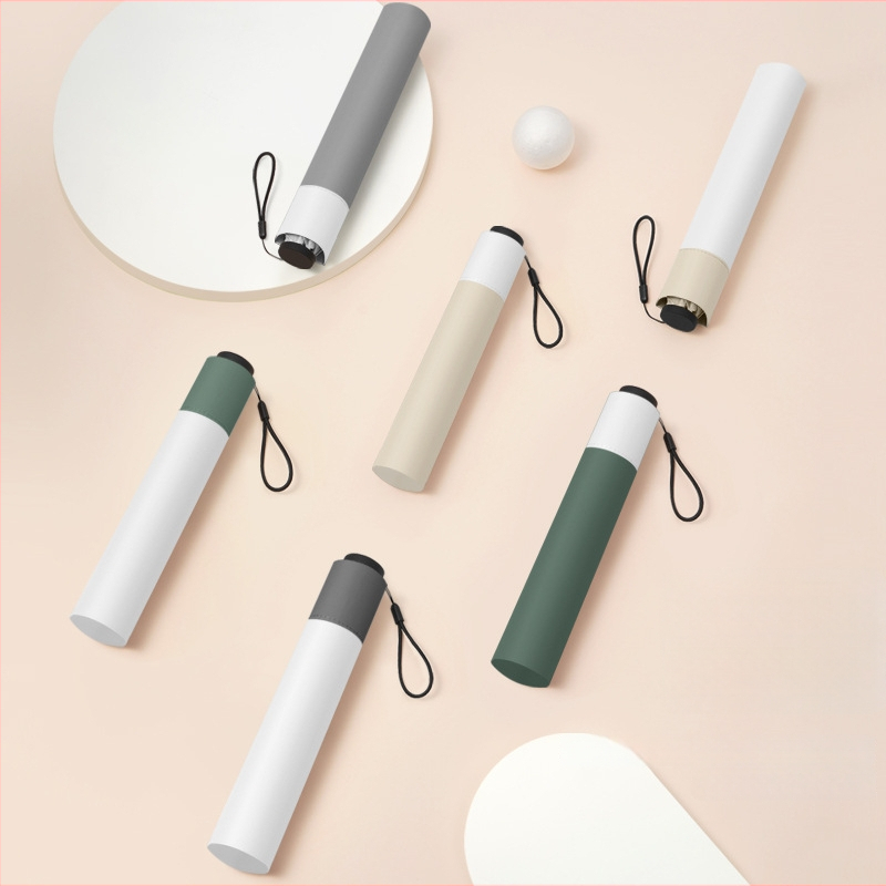 Labai lengvas saulės skėtis su 6 šereliais, aliuminio kotas, 210T poliesterio gaubtas, rankinis atidarymas uždarymas, UV apsauga UPF > 50