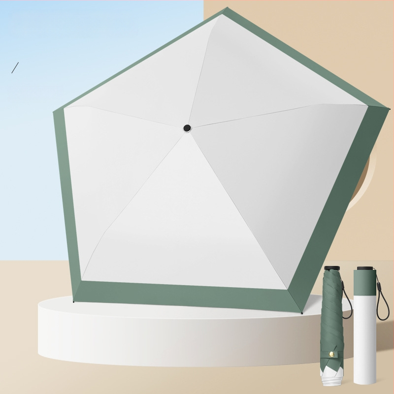 Labai lengvas saulės skėtis su 6 šereliais, aliuminio kotas, 210T poliesterio gaubtas, rankinis atidarymas uždarymas, UV apsauga UPF > 50