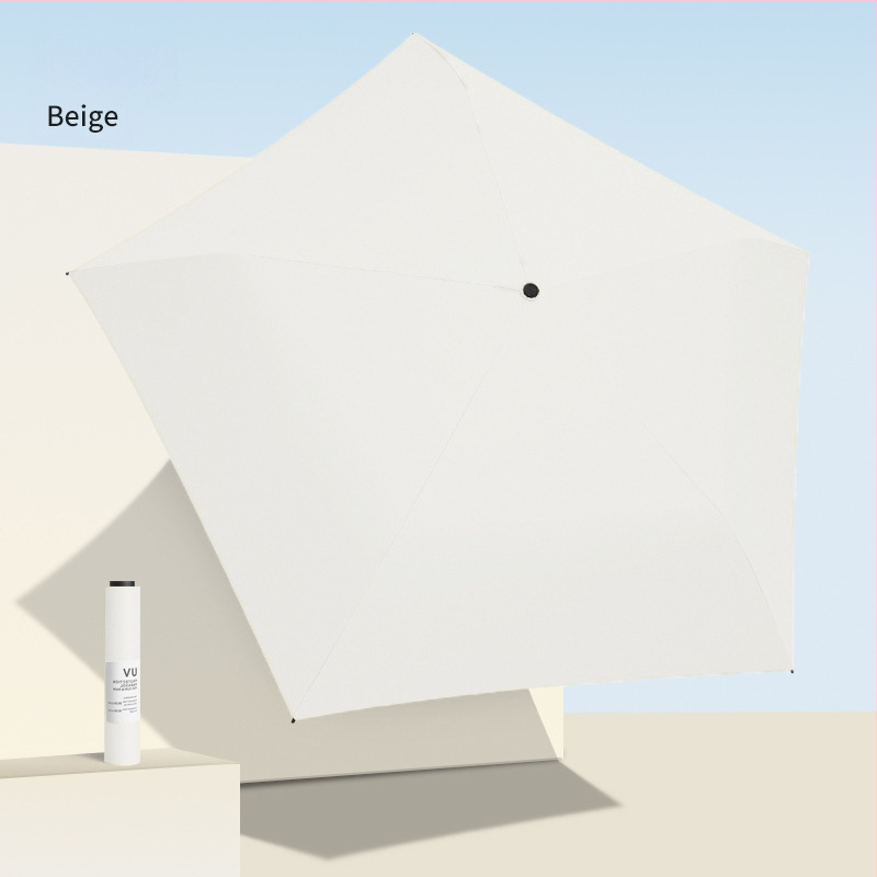 Labai lengvas saulės skėtis su 6 šereliais, aliuminio kotas, 210T poliesterio gaubtas, rankinis atidarymas uždarymas, UV apsauga UPF > 50