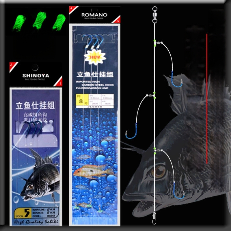 Romano āķis ar auklu Nr. 6, jūras makšķerēšana no laivas