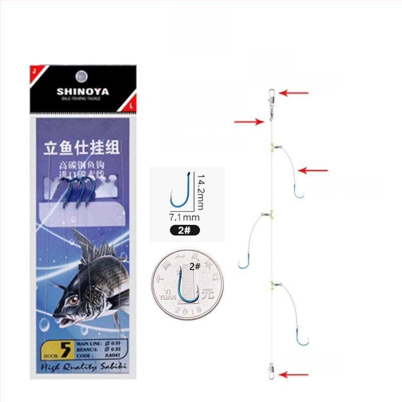 Romano āķis ar auklu Nr. 6, jūras makšķerēšana no laivas