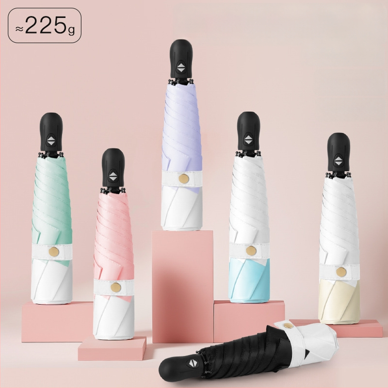 Ultra lengvas sulankstomas skėtis su automatinio atidarymo, pusautomatinio uždarymo, 6 rėmo dalių lydinio rėmas, plieninis kotas, 30D ultra plonas lipdytas audinys