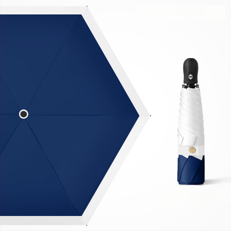 Ultra lengvas sulankstomas skėtis su automatinio atidarymo, pusautomatinio uždarymo, 6 rėmo dalių lydinio rėmas, plieninis kotas, 30D ultra plonas lipdytas audinys