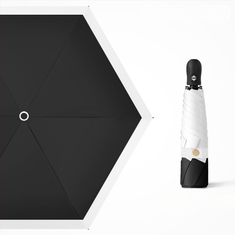 Ultra lengvas sulankstomas skėtis su automatinio atidarymo, pusautomatinio uždarymo, 6 rėmo dalių lydinio rėmas, plieninis kotas, 30D ultra plonas lipdytas audinys